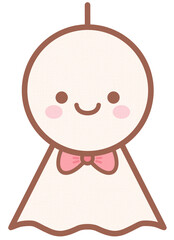 Cute Rain doll Hand Drawn Element