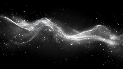 Abstract cosmic wave pattern on dark background