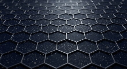 Hexagonal pattern on textured dark background