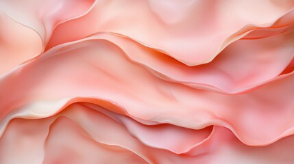 Abstract pink silk fabric background with soft folds and delicate texture.