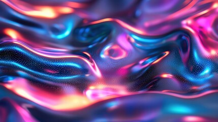 Obraz premium Abstract Background with Neon Organic Spectrum Effects Concept. Abstract Colorful Waves of Light and Reflection in Multicolor Background
