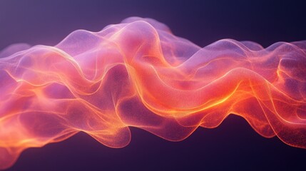 Obraz premium Abstract energy waves, flowing motion, dark background
