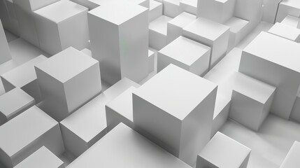 Obraz premium Discover the Allure of White Cube Minimalism Background Images: A Visual Feast for Modern Aesthetics. These images, characterized by clean lines, pure white hues, and a sense of spaciousness, offer a 