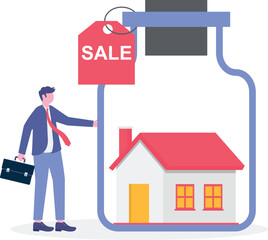 Social media illustration, business concept, web design

