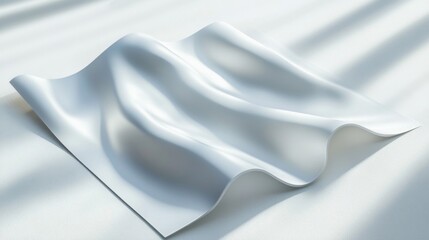Naklejka premium White Fabric Drape with Soft Light and Subtle Texture