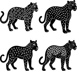 Classic Jaguar Silhouette Vector Perfect for Logos & Designs.