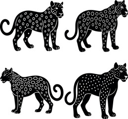 Classic Jaguar Silhouette Vector Perfect for Logos & Designs.
