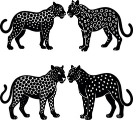Jaguar Silhouette Vector Icon Ideal for Nature & Conservation Projects.