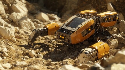 robot that aids in archaeological excavations, carefully unearthing artifacts without causing damage to delicate materials.