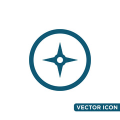 Fototapeta premium Simple Compass Icon Design Template