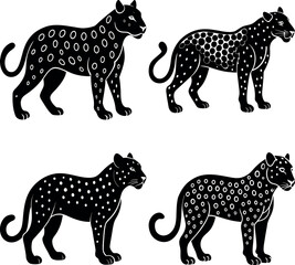 Jaguar Silhouette Vector Icon Ideal for Nature & Conservation Projects.