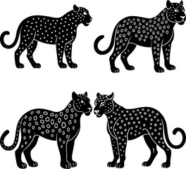 Creative Jaguar Silhouette Vector Simple & Aesthetic Design.