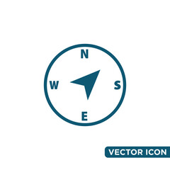 Simple Compass Icon Design Template