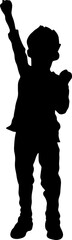 happy child kid silhouette