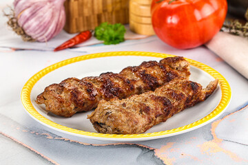 Beef kebab minced meat shashlik