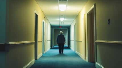 Dementia symptoms leading to trouble with navigation in familiar spaces. Featuring cognitive impairment and disorientation
