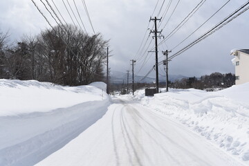 Obraz premium 白銀ロード