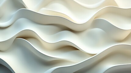 Obraz premium abstract beige wave shapes with soft gradient background