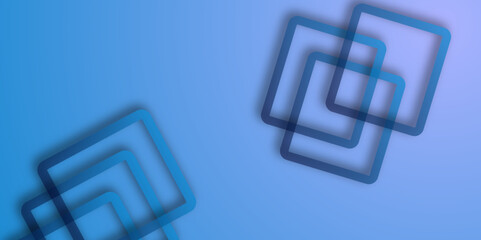 Blue geometric abstract background with overlap layer. Modern rounded square shapes creative design. Blue abstract modern background design. 