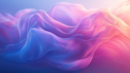 Fototapeta premium Pastel fabric flows, studio light, abstract background, design