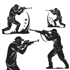 silhouettes of soldiers