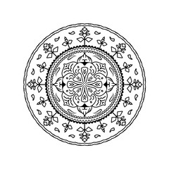 Floral Mandala Art, Beautiful Hand Drawn Design for Spiritual & Bohemian Prints