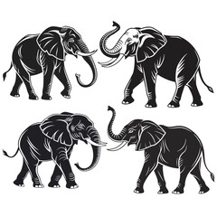 Animal set of elephant 