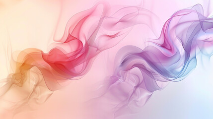 Obraz premium Abstract Flowing Colorful Smoke Waves - Artistic Digital Background for Creative Designs