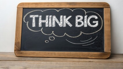 Fototapeta premium A chalkboard displaying the motivational phrase 