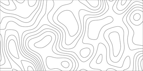 Abstract background with topographic map white background. Stylized height of the topographic map contour in gray lines. Topographic map patterns, topography line map.