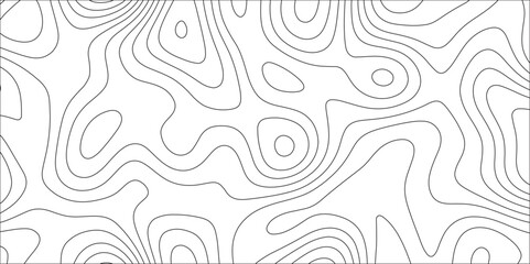 Abstract background with topographic map white background. Stylized height of the topographic map contour in gray lines. Topographic map patterns, topography line map.