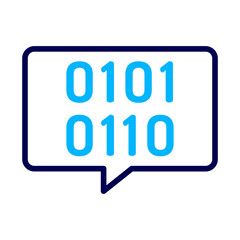 Coding message Outline Color icon