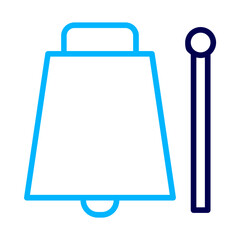 Cowbell Outline Color icon