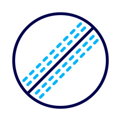Cricket Ball Outline Color icon