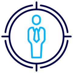 Customer Target Outline Color icon