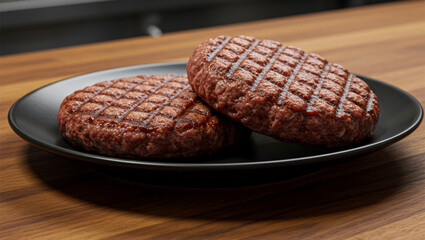 Perfectly Shaped Raw Burger Patties with Grill Marks