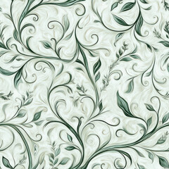 Flourishing vines on a swirling marble backdrop, depicting elegance and organic movement