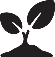 Sprout vector icons set. Sprout symbol in simple black, flat and gradient styles. Seedling icon isolated.