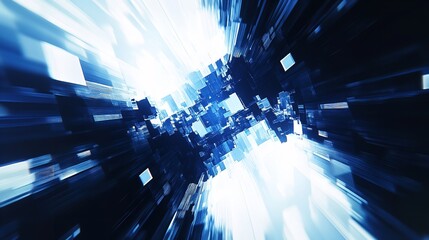  Abstract Blue and White Geometric Background