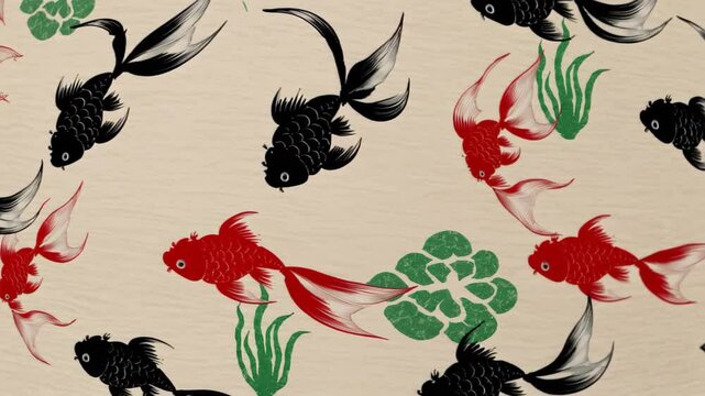 Japanese Washi-Inspired Goldfish Design: A Timeless Fusion of Tradition and Art