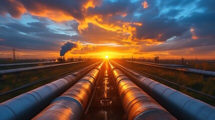  A large oil pipeline and gas pipeline are vital components within the oil refining process. oil pipeline or gas pipeline .