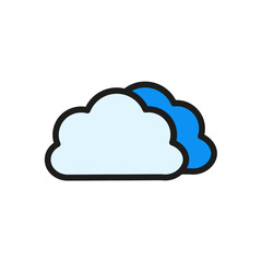 cloud computing and cloud storage filled color pixel perfect  icon