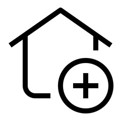 Obraz premium smart home thin icon