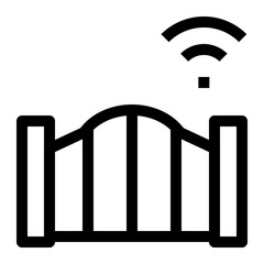 smart home thin icon