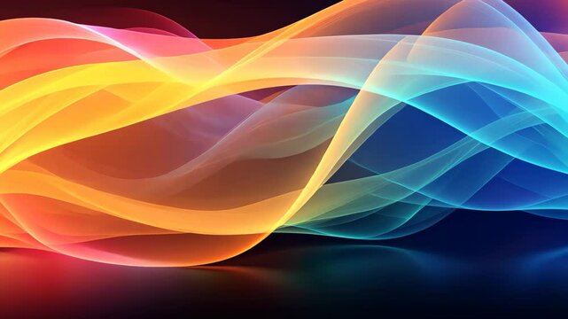 Dynamic rainbow-colored data torrent flowing across a dark background, showcasing vibrant motion and fluidity, illustrating the energy of digital information in a captivating visual display