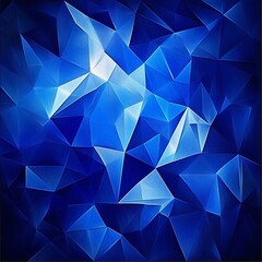 Fototapeta premium Blue geometric shape abstract technology background Generative AI 