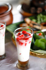 Indonesian drink called es semangka on ramadhan.