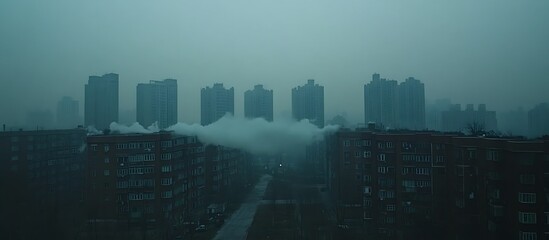 Foggy City Skyline