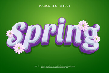 vector spring 3d style text effect
