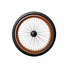 Naklejka premium Bicycle wheel on transparent background
